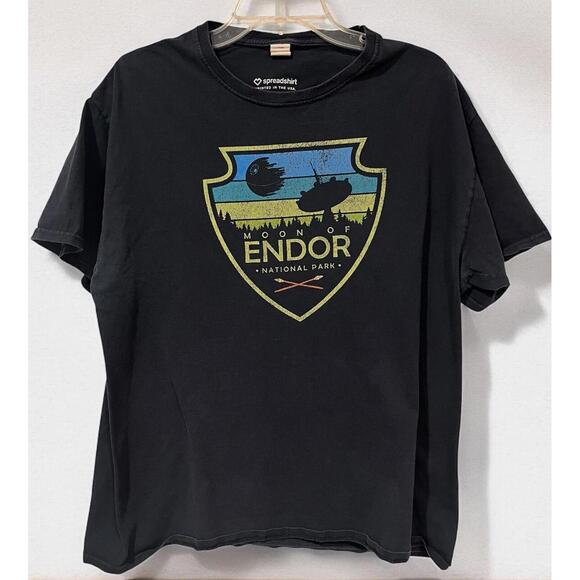 Star Wars Other - Moon Of ENDOR National Park: Home Of The Ewoks T-Shirt Large Faded Distressed